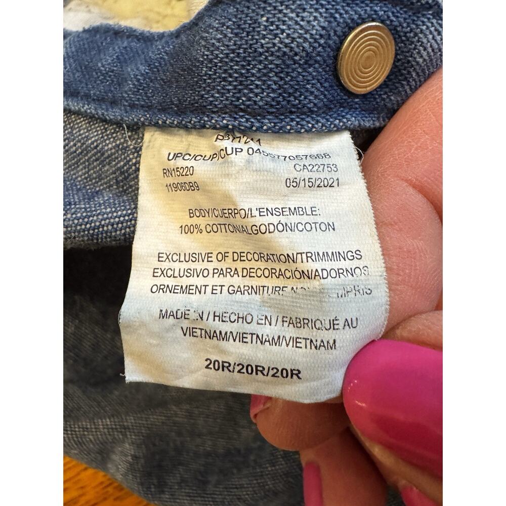 Liberty Denim Bib Carpenter Overalls Relaxed Fit Workwear Grunge Kids Sz 20 Farm - Picture 5 of 10